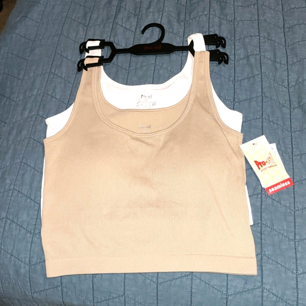 Seamless Pro-Fit Crop Cami 2 pk XL